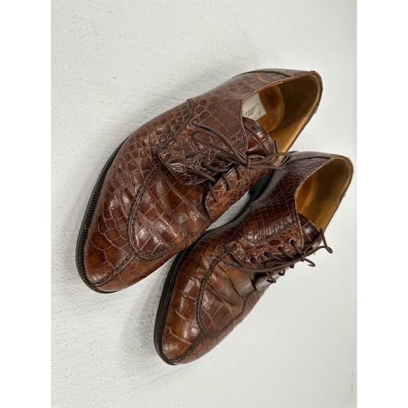 GENTLY USED .. Mezlan Alligator, Brown, Shoes Size: 9.5 - Picture 7 of 13